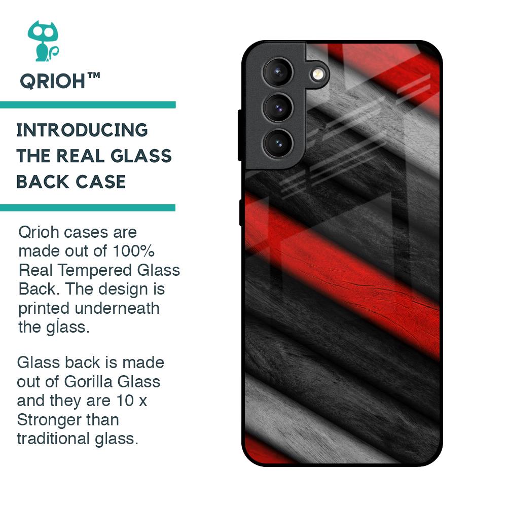 Soft Wooden Texture Glass Case for Samsung Galaxy S21 Plus