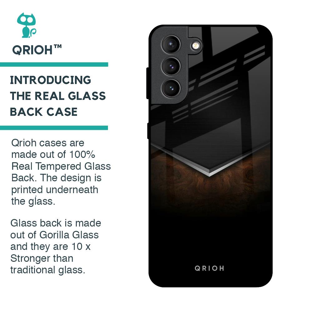 Dark Walnut Glass Case for Samsung Galaxy S21 Plus