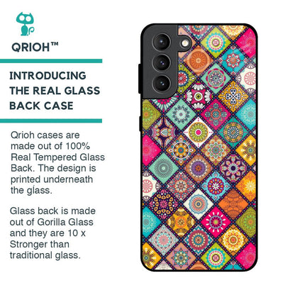 Multicolor Mandala Glass Case for Samsung Galaxy S21 Plus