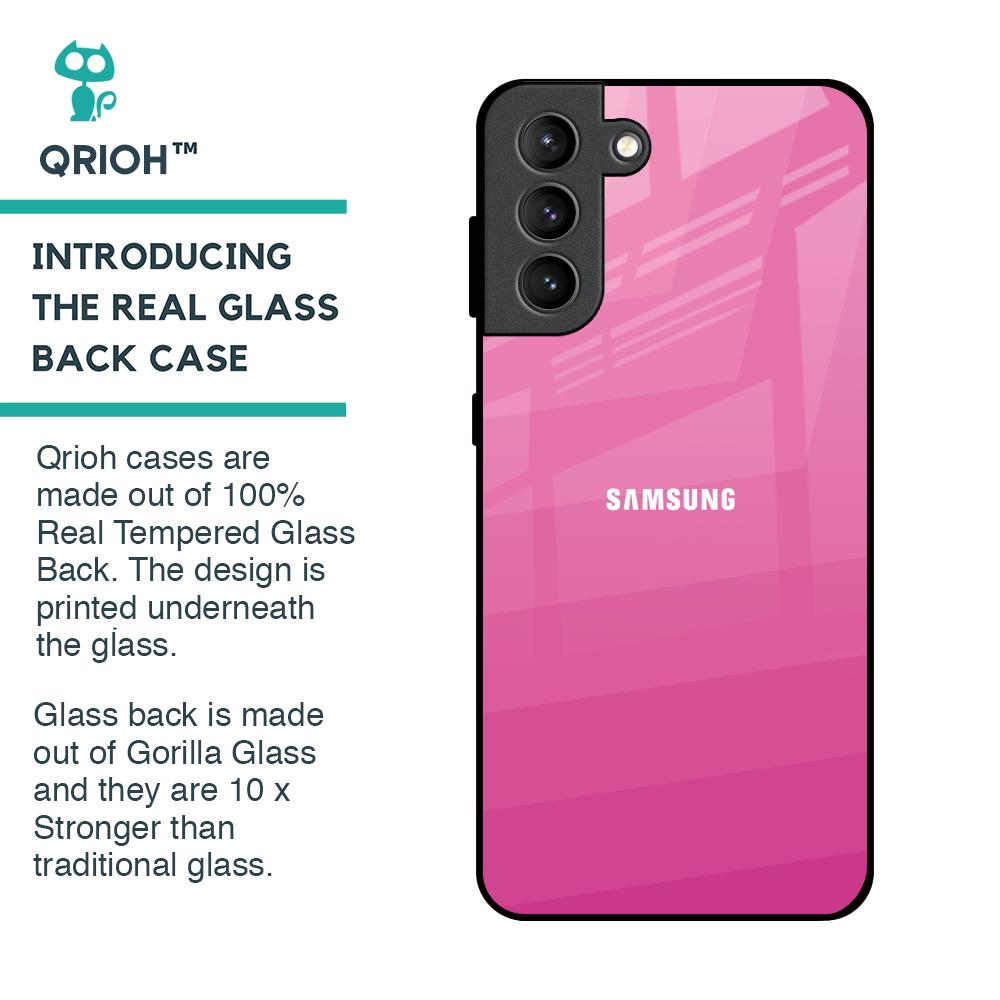 Pink Ribbon Caddy Glass Case for Samsung Galaxy S21 Plus
