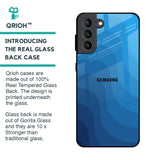 Blue Wave Abstract Glass Case for Samsung Galaxy S21 Plus