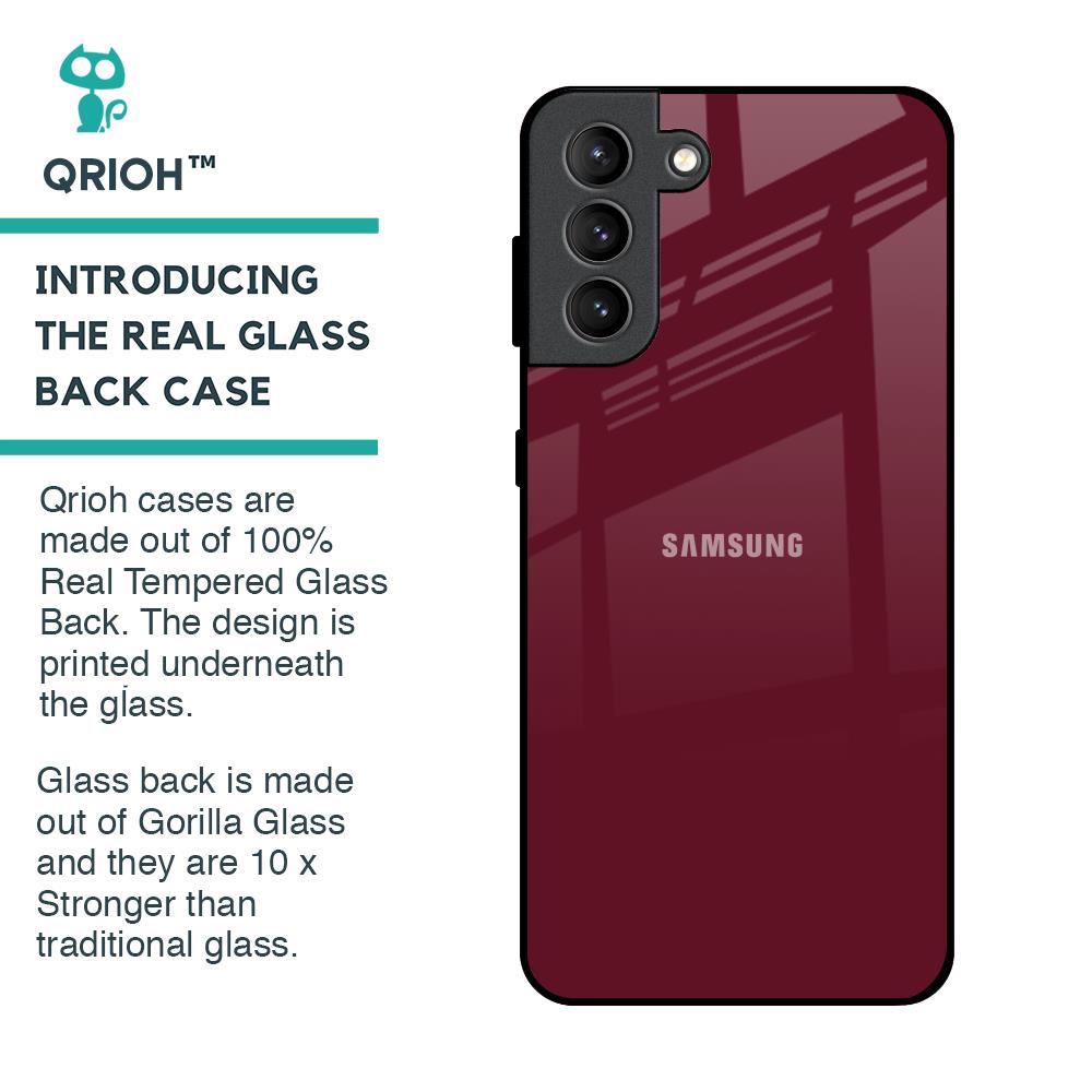 Classic Burgundy Glass Case for Samsung Galaxy S21 Plus