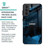 Polygonal Blue Box Glass Case For Samsung Galaxy S21 Plus