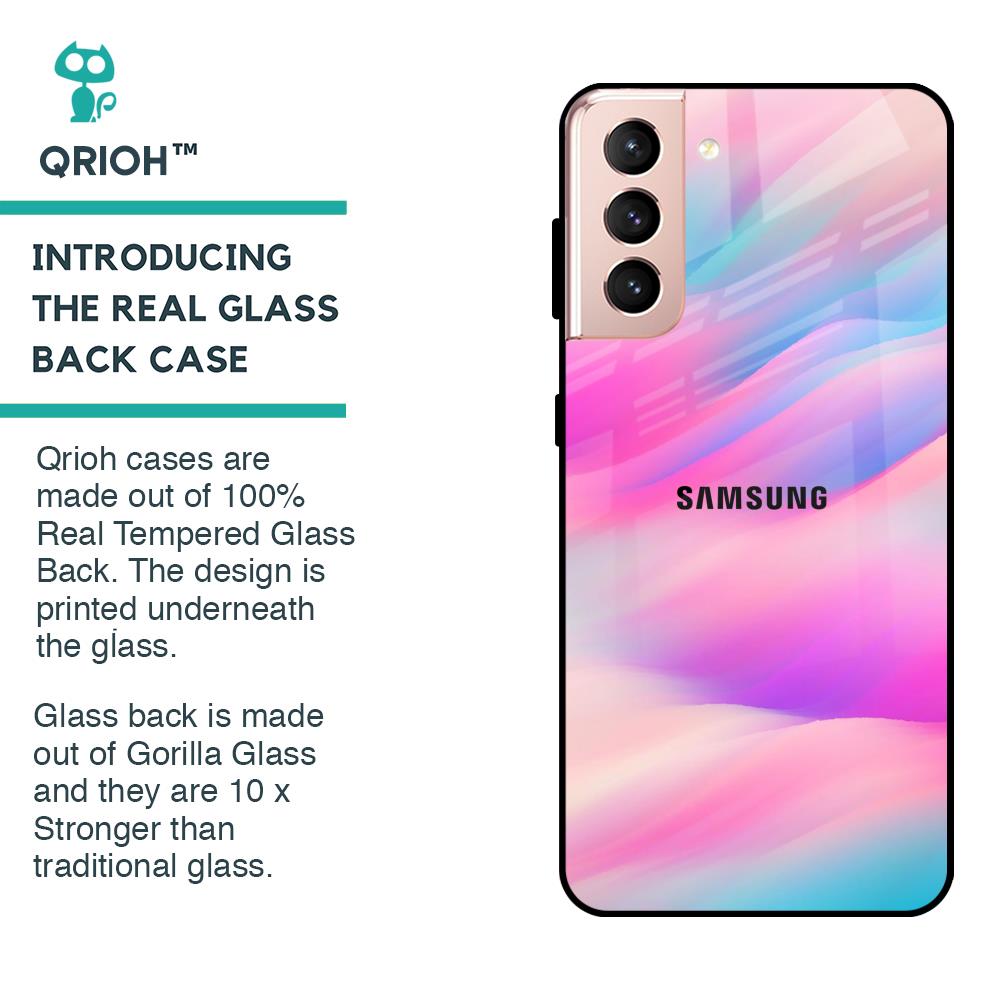Colorful Waves Glass case for Samsung Galaxy S21 Plus