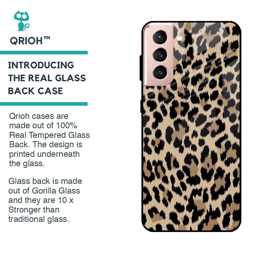 Leopard Seamless Glass Case For Samsung Galaxy S21 Plus