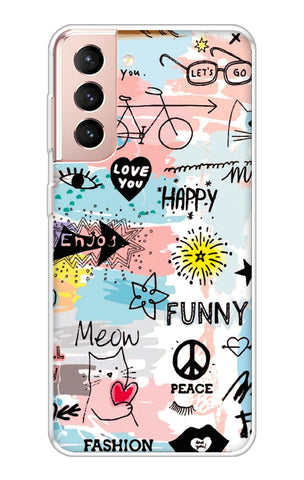 Happy Doodle Samsung Galaxy S21 Plus Back Cover