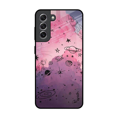 Space Doodles Samsung Galaxy S21 Glass Back Cover Online