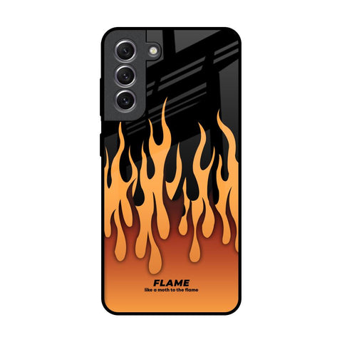 Fire Flame Samsung Galaxy S21 Glass Back Cover Online