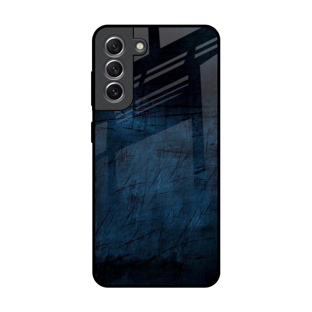 Dark Blue Grunge Samsung Galaxy S21 Glass Back Cover Online