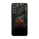 Lord Hanuman Animated Samsung Galaxy S21 Glass Back Cover Online