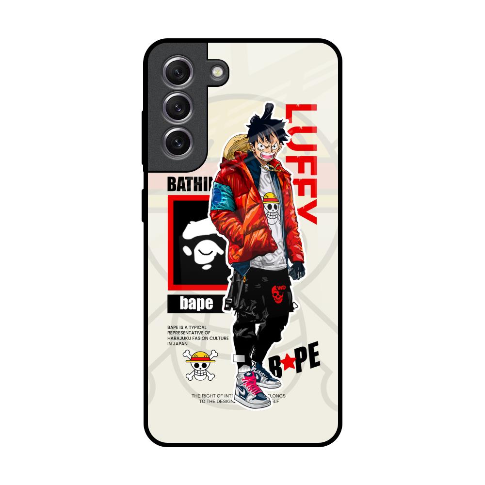 Bape Luffy Samsung Galaxy S21 Glass Back Cover Online