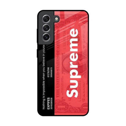 Supreme Ticket Samsung Galaxy S21 Glass Back Cover Online