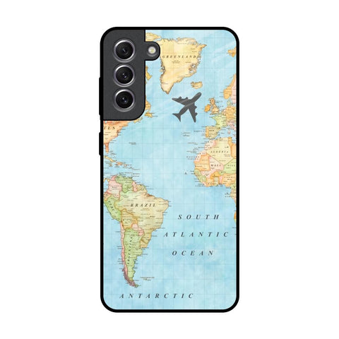 Travel Map Samsung Galaxy S21 Glass Back Cover Online