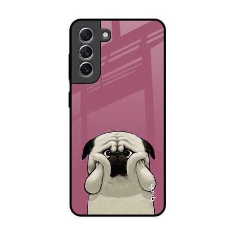 Funny Pug Face Samsung Galaxy S21 Glass Back Cover Online