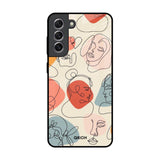 Abstract Faces Samsung Galaxy S21 Glass Back Cover Online
