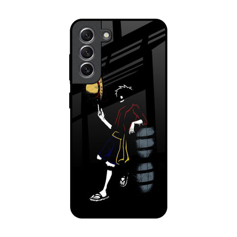 Luffy Line Art Samsung Galaxy S21 Glass Back Cover Online