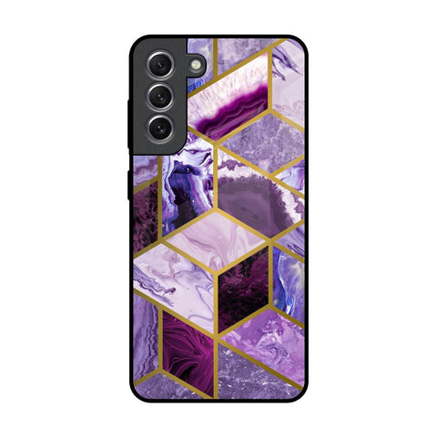 Purple Rhombus Marble Samsung Galaxy S21 Glass Back Cover Online