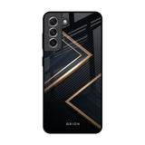 Sleek Golden & Navy Samsung Galaxy S21 Glass Back Cover Online