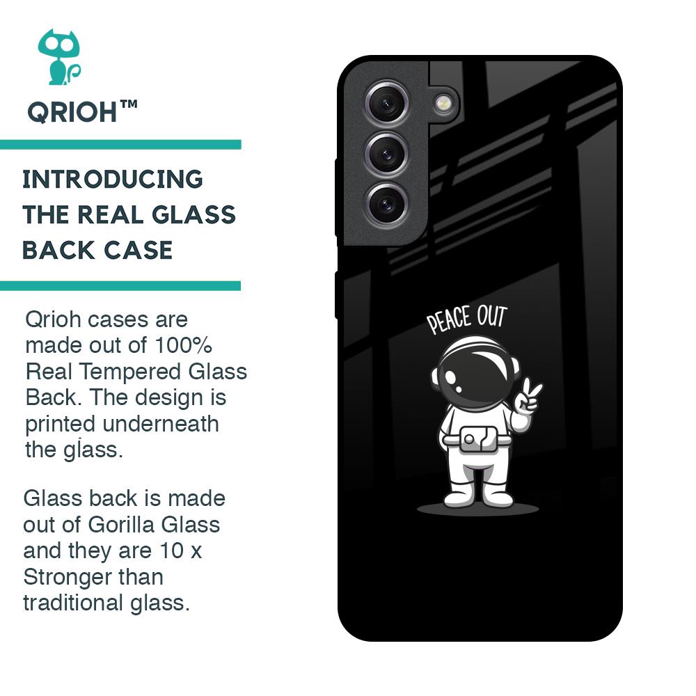 Peace Out Astro Glass Case for Samsung Galaxy S21