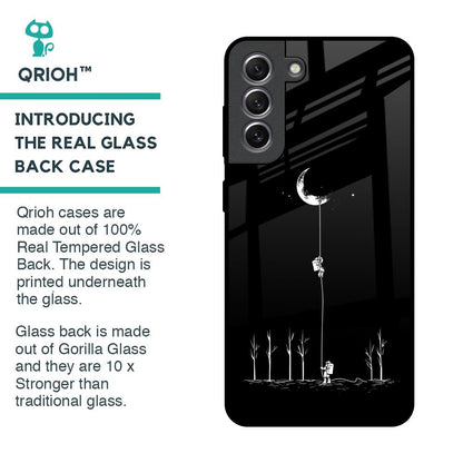 Catch the Moon Glass Case for Samsung Galaxy S21