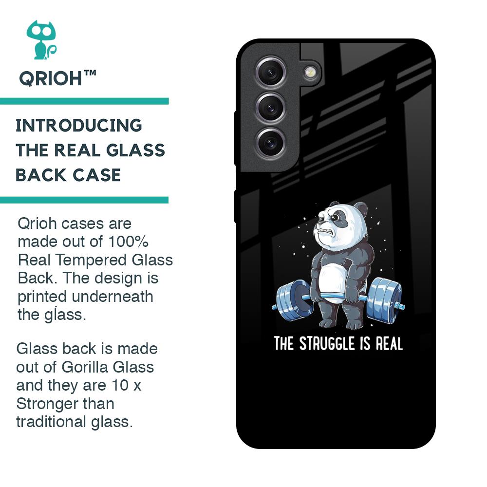 Real Struggle Glass Case for Samsung Galaxy S21