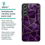 Geometric Purple Glass Case For Samsung Galaxy S21