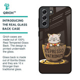 Tea With Kitty Glass Case For Samsung Galaxy S21