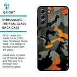 Camouflage Orange Glass Case For Samsung Galaxy S21