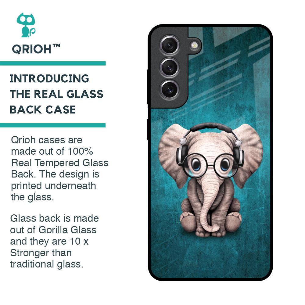 Adorable Baby Elephant Glass Case For Samsung Galaxy S21