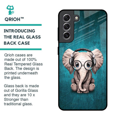 Adorable Baby Elephant Glass Case For Samsung Galaxy S21