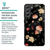 Black Spring Floral Glass Case for Samsung Galaxy S21