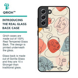 Abstract Faces Glass Case for Samsung Galaxy S21