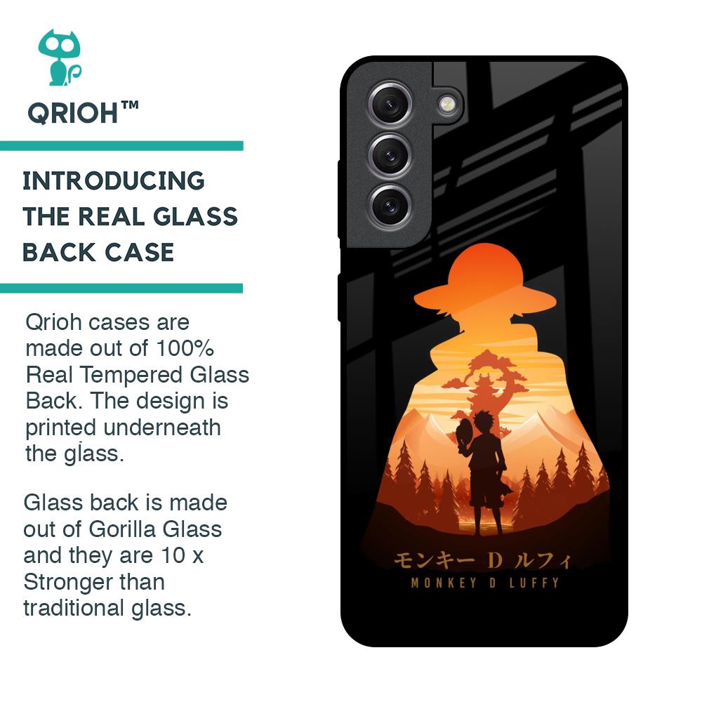 Luffy One Piece Glass Case for Samsung Galaxy S21