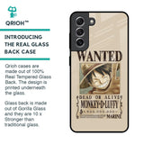 Luffy Wanted Glass Case for Samsung Galaxy S21