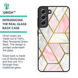 Geometrical Marble Glass Case for Samsung Galaxy S21