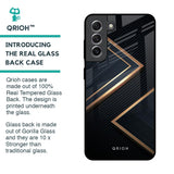 Sleek Golden & Navy Glass Case for Samsung Galaxy S21