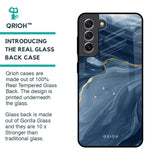 Deep Ocean Marble Glass Case for Samsung Galaxy S21