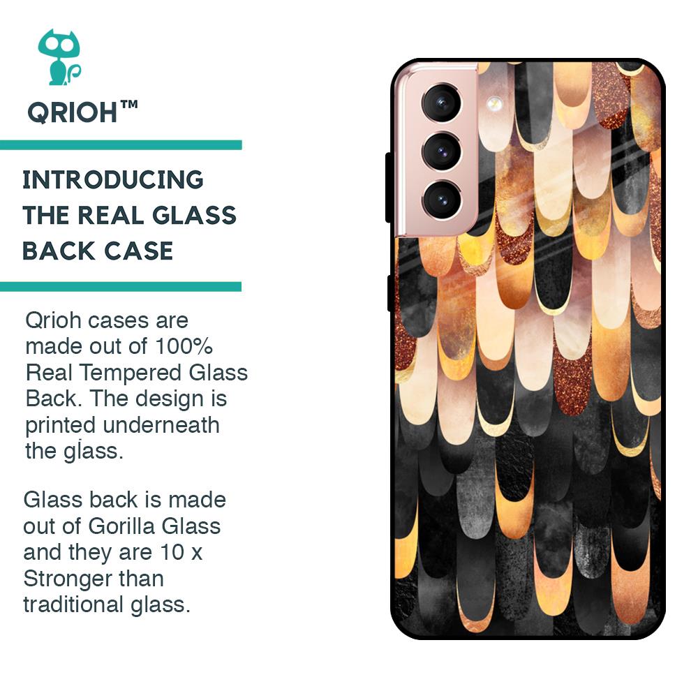 Bronze Abstract Glass Case for Samsung Galaxy S21