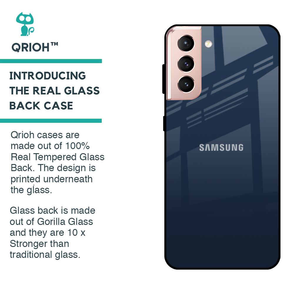 Overshadow Blue Glass Case For Samsung Galaxy S21