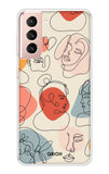 Abstract Faces Samsung Galaxy S21 Back Cover