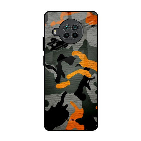 Camouflage Orange Mi 10i 5G Glass Back Cover Online