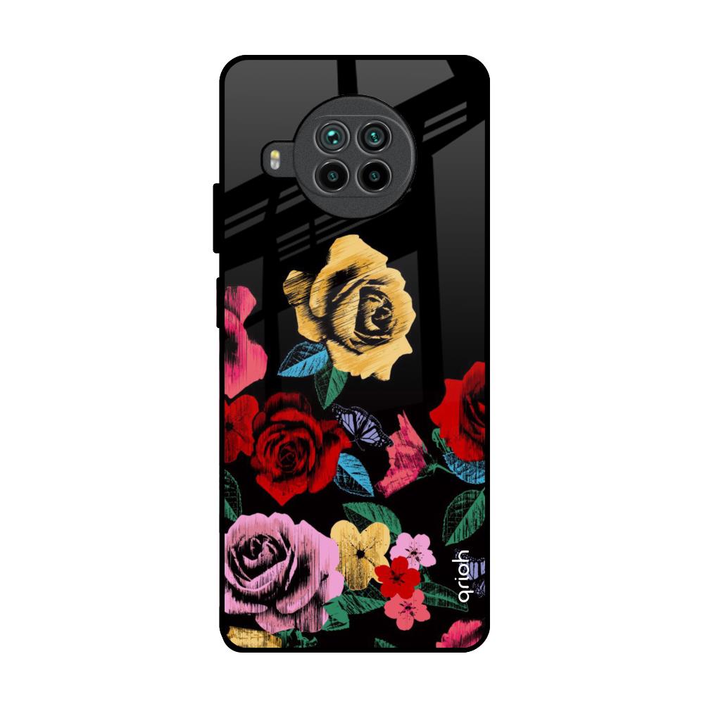 Floral Decorative Mi 10i 5G Glass Back Cover Online