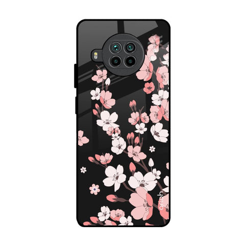 Black Cherry Blossom Mi 10i 5G Glass Back Cover Online