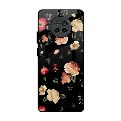 Black Spring Floral Mi 10i 5G Glass Back Cover Online