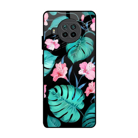 Tropical Leaves & Pink Flowers Mi 10i 5G Glass Back Cover Online