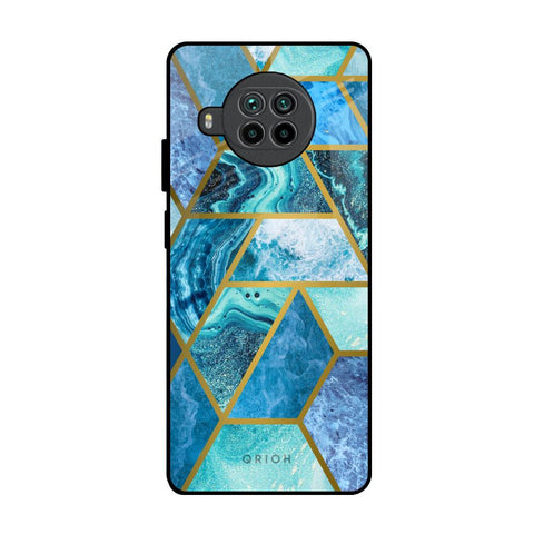 Turquoise Geometrical Marble Mi 10i 5G Glass Back Cover Online