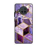 Purple Rhombus Marble Mi 10i 5G Glass Back Cover Online