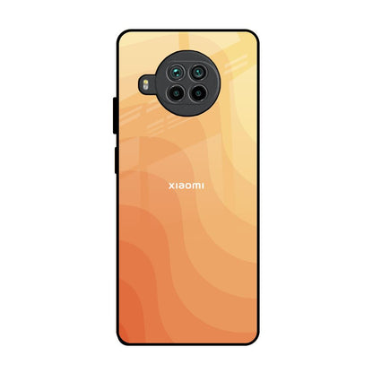 Orange Curve Pattern Mi 10i 5G Glass Back Cover Online
