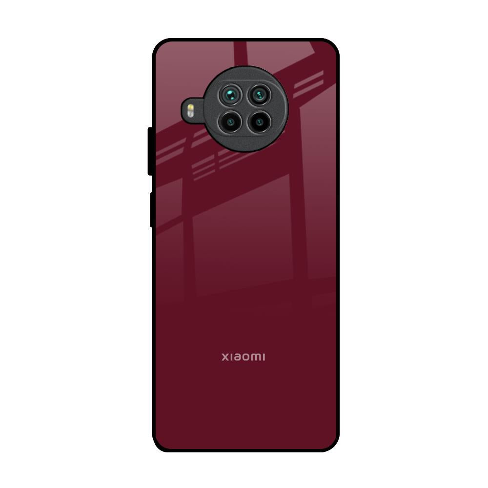 Classic Burgundy Mi 10i 5G Glass Back Cover Online