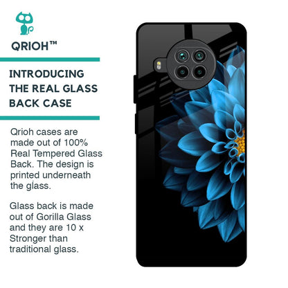 Half Blue Flower Glass Case for Mi 10i 5G